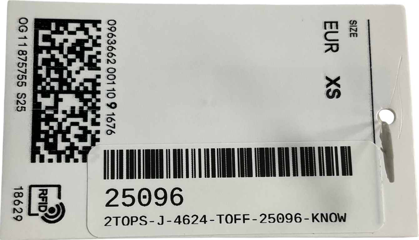 H&M White Classic Crew Neck Tee UK XS