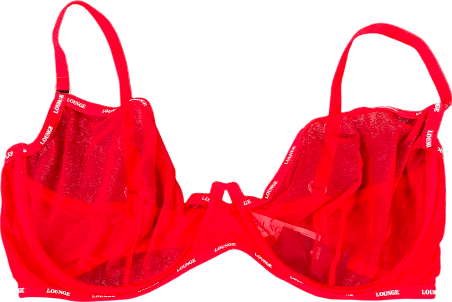 Lounge Underwear Red Balcony Bra UK 36F