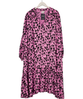 Native Youth Pink Open Collar Print Maxi Dress UK 28