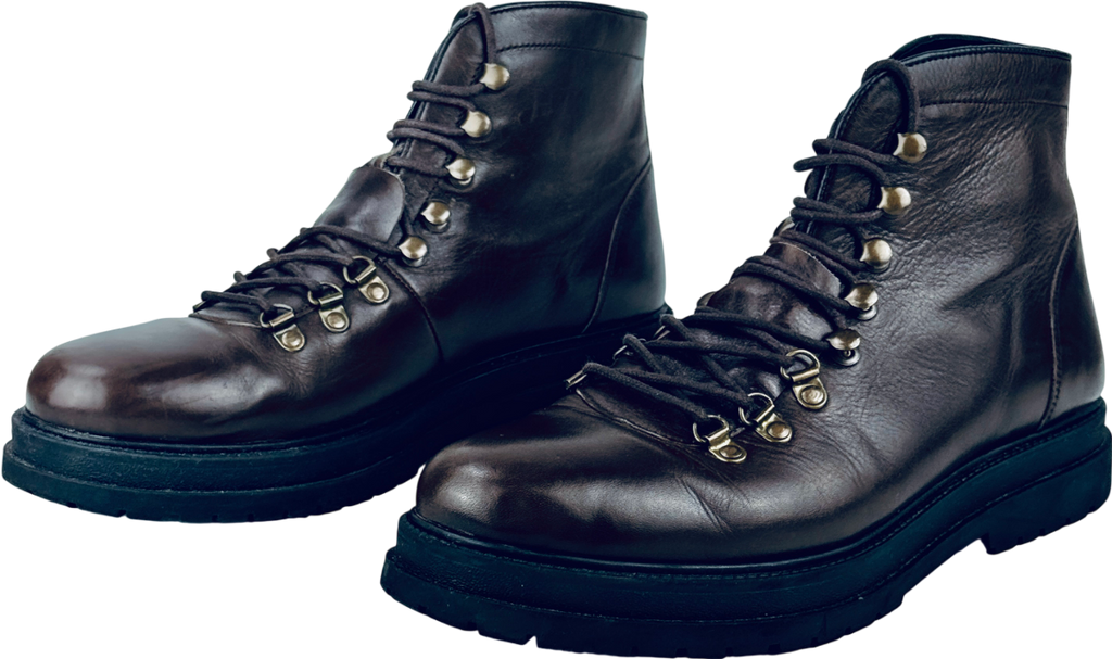GOODWIN SMITH Dark Brown Luxury Italian Leather Lace Up Boots UK 10 EU 44 👞