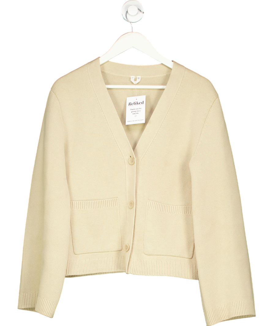 Arket Beige 100% Cotton Cardigan UK S