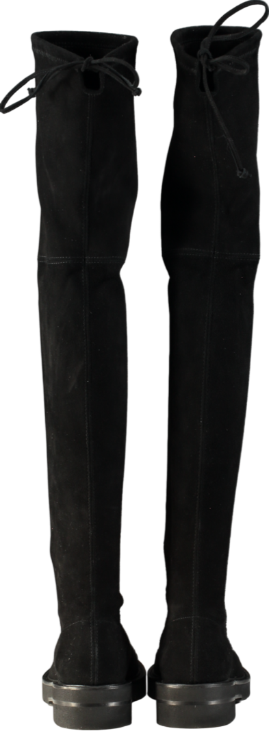 Stuart Weitzman Lowland Suede Over The Knee Boots, Black UK 4 EU 37 👠