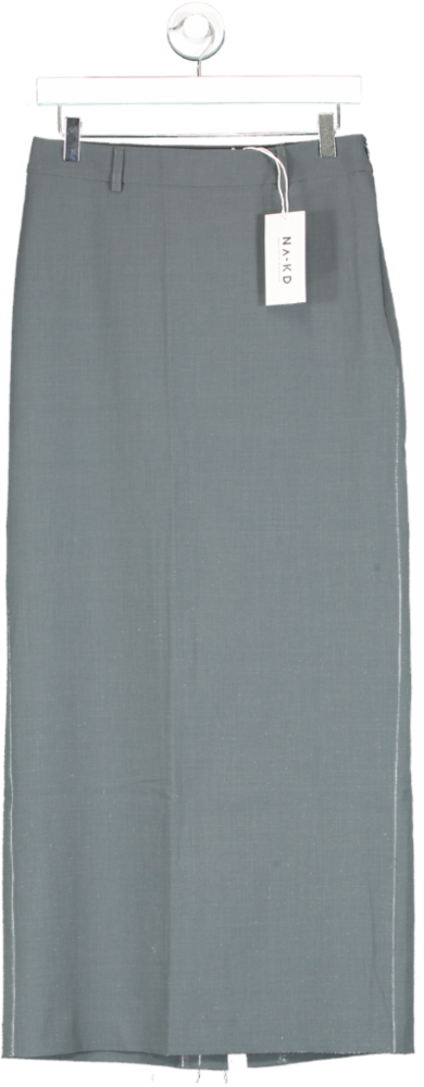 NA-KD Grey Maxi Belt Loop Detail Skirt W36