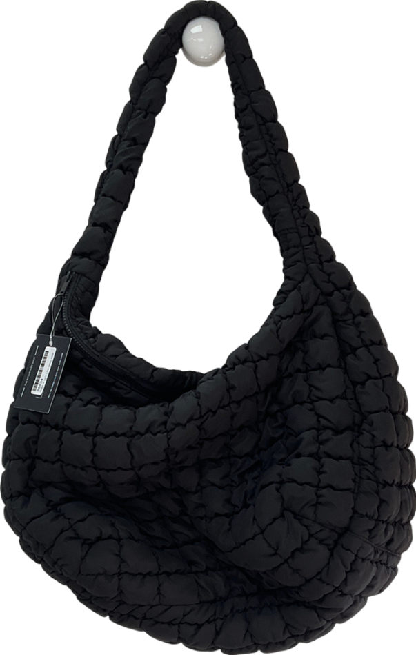 cos Black Oversized Quilted Crossbody Bag