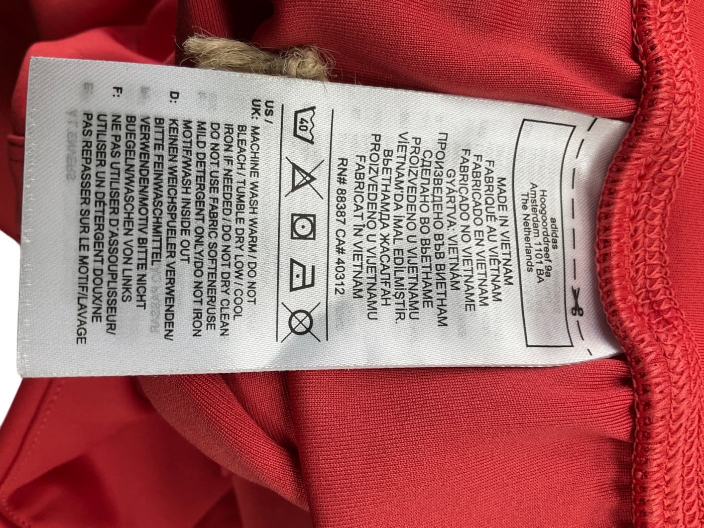 adidas Red Triple Stripe Running Shorts UK S