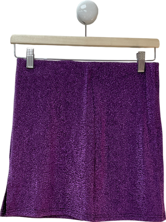 Only Purple Slit Mini Skirt UK M