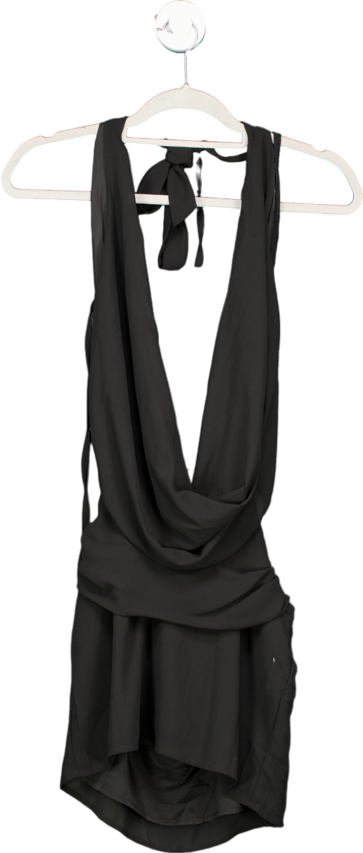 PepperMayo Black Elysia Chiffon Mini Dress UK 8