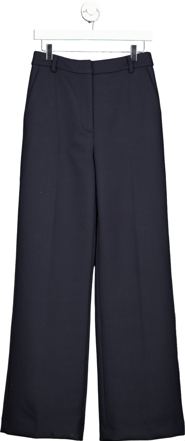 Sézane Black Wide-Leg Trousers UK 10