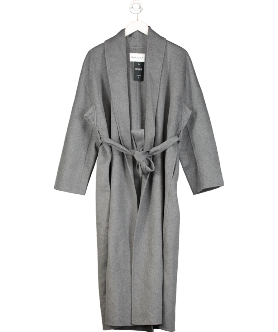 Marcela Grey Enza Cashmere Blend Robe Coat Ash One Size