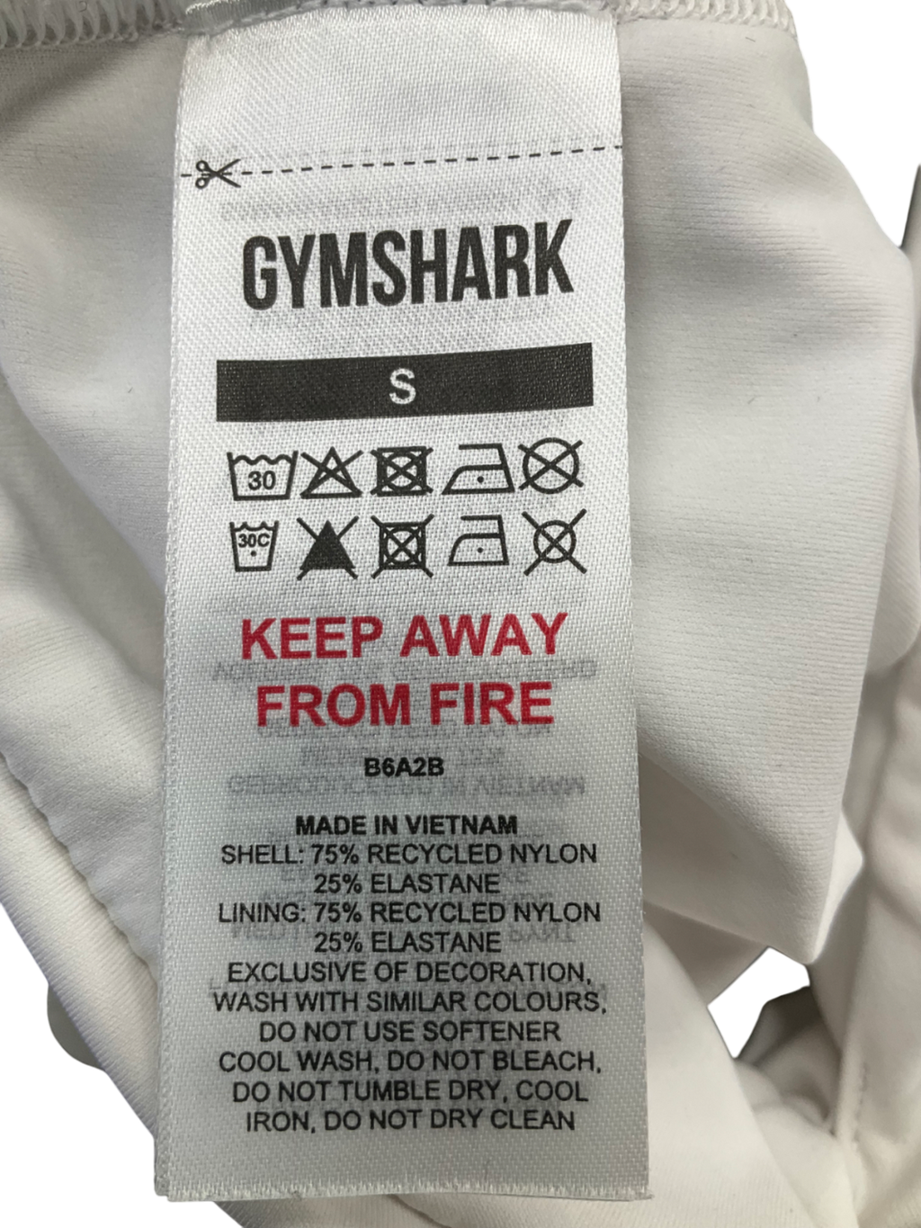 gymshark White Twist Front Bralette UK S