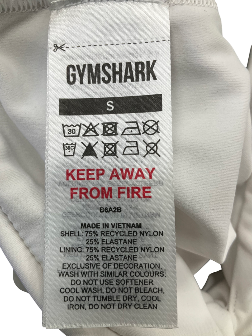 gymshark White Twist Front Bralette UK S