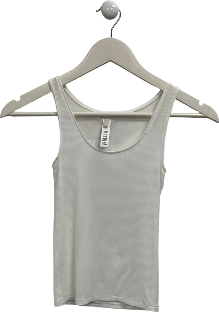 SKIMS White Ribbed Stretch Cotton Tank UK XS