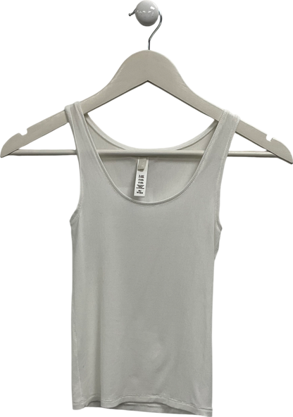 SKIMS White Ribbed Stretch Cotton Tank UK XS