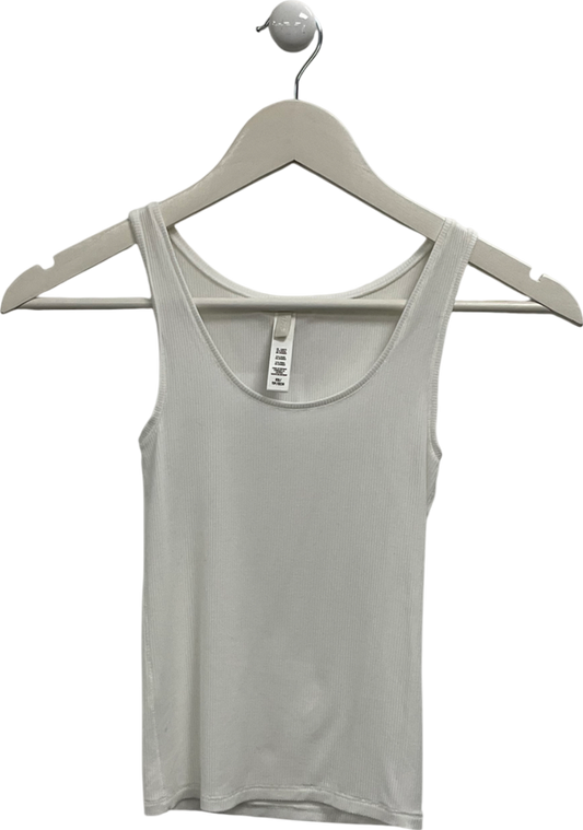 SKIMS White Ribbed Stretch Cotton Tank UK XS