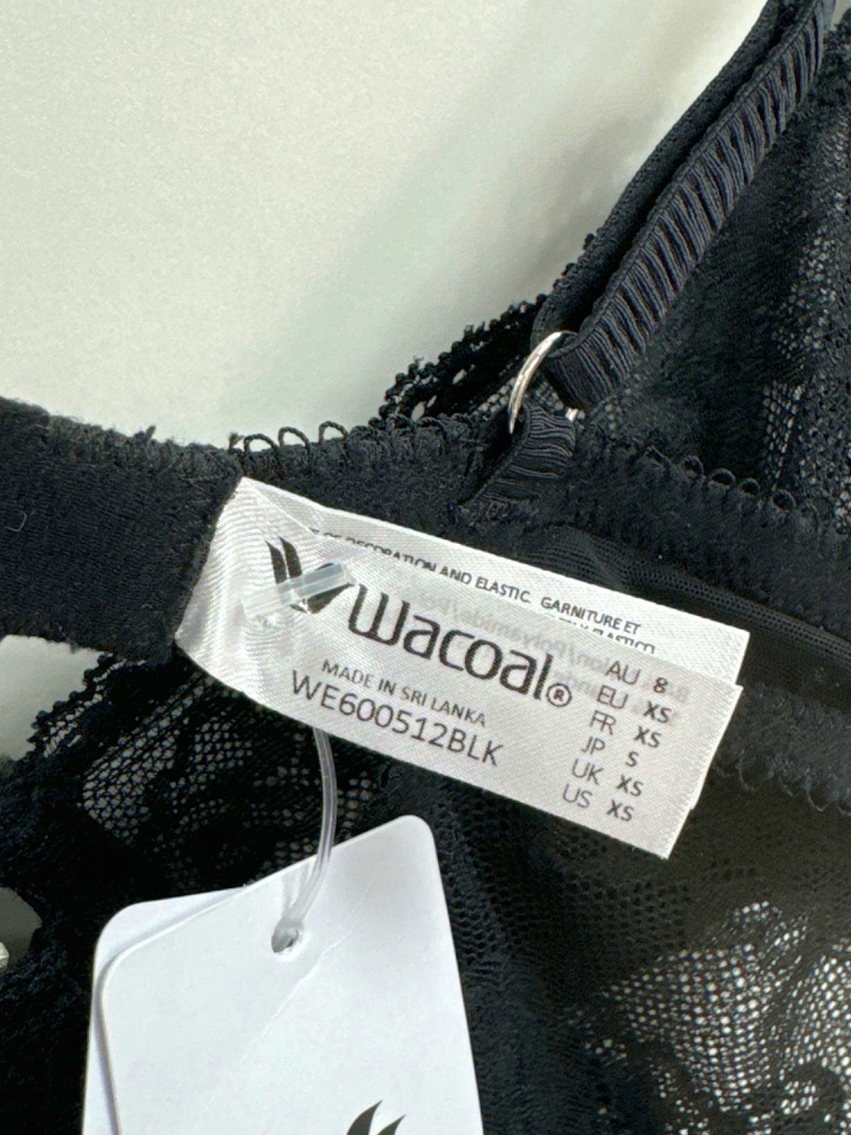 Wacoal Black Lace Bralette UK XS