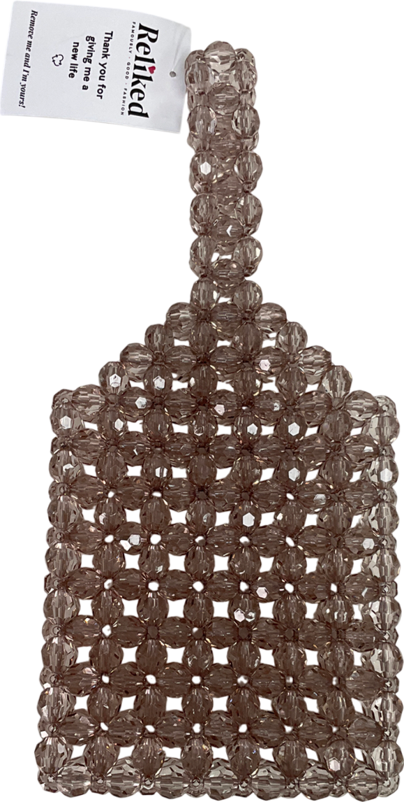 Metallic Beaded Crystal Satchel Bag