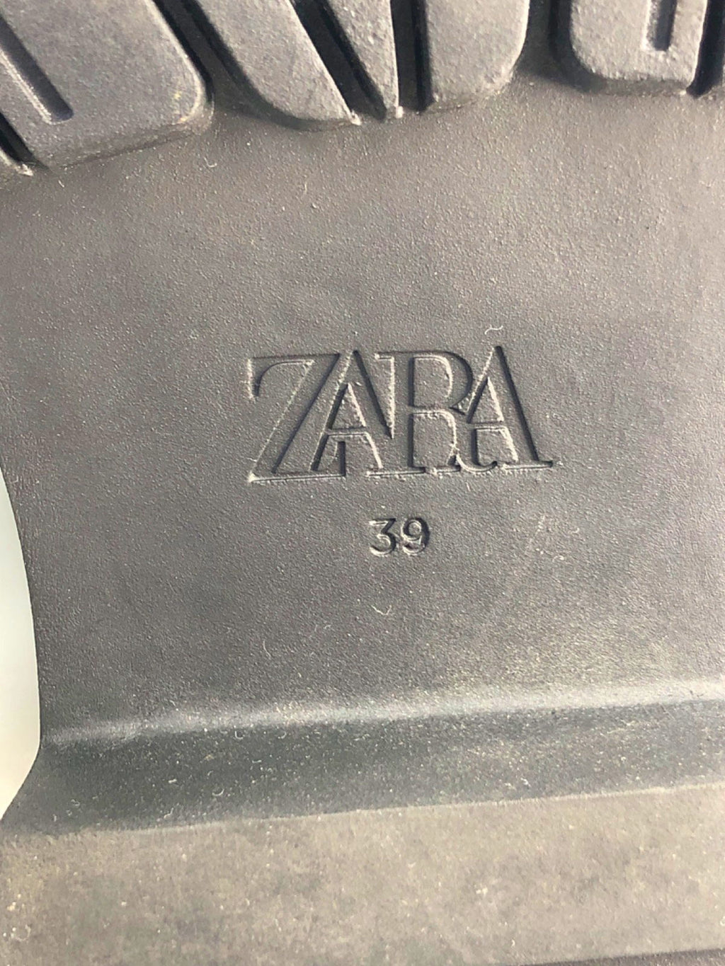 Zara Black Chunky Knee High Boots EU 39