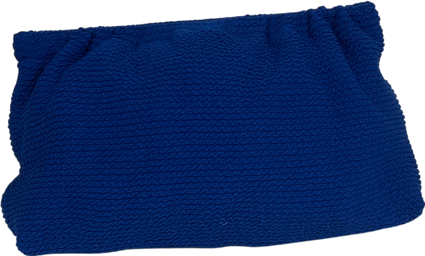sorbet island Royal Blue Crinkle Clutch Bag One Size