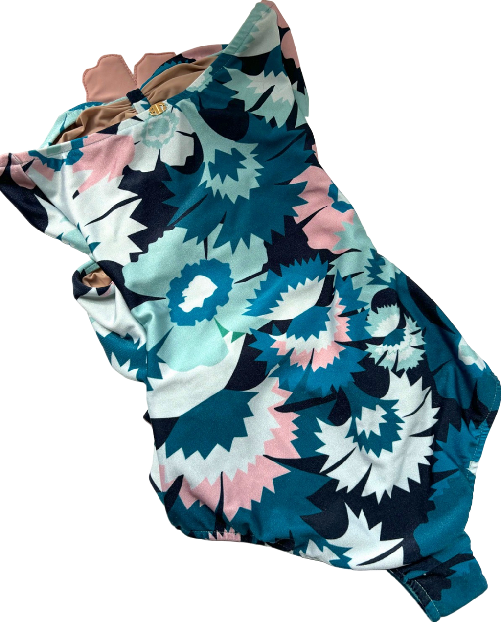 Adriana Degreas Multicolour Floral Cutout Swimsuit Petite UK S