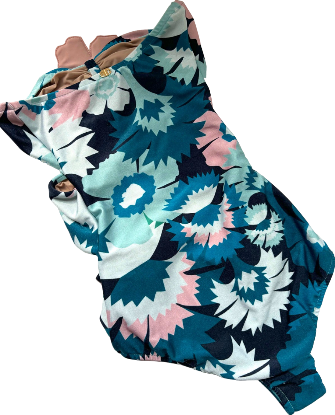 Adriana Degreas Multicolour Floral Cutout Swimsuit Petite UK S