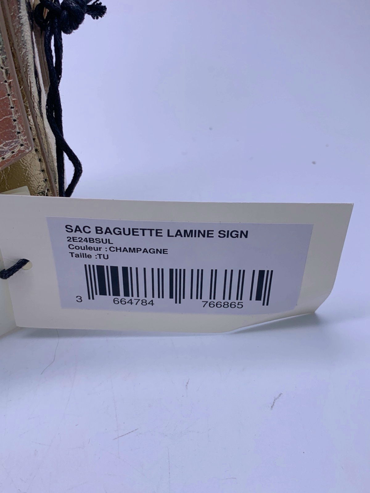 Ba&Sh Metallic Lamine Sign baguette bag
