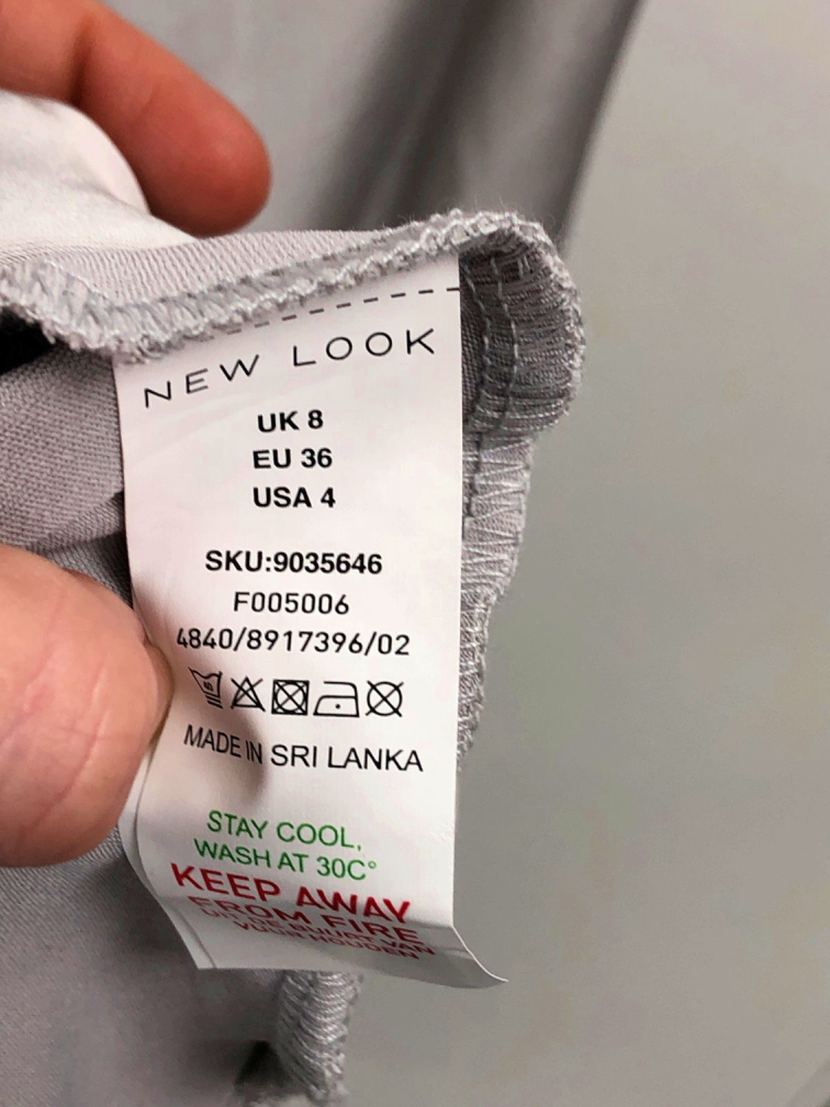 New Look Grey Sleeveless Midi Dress UK 8