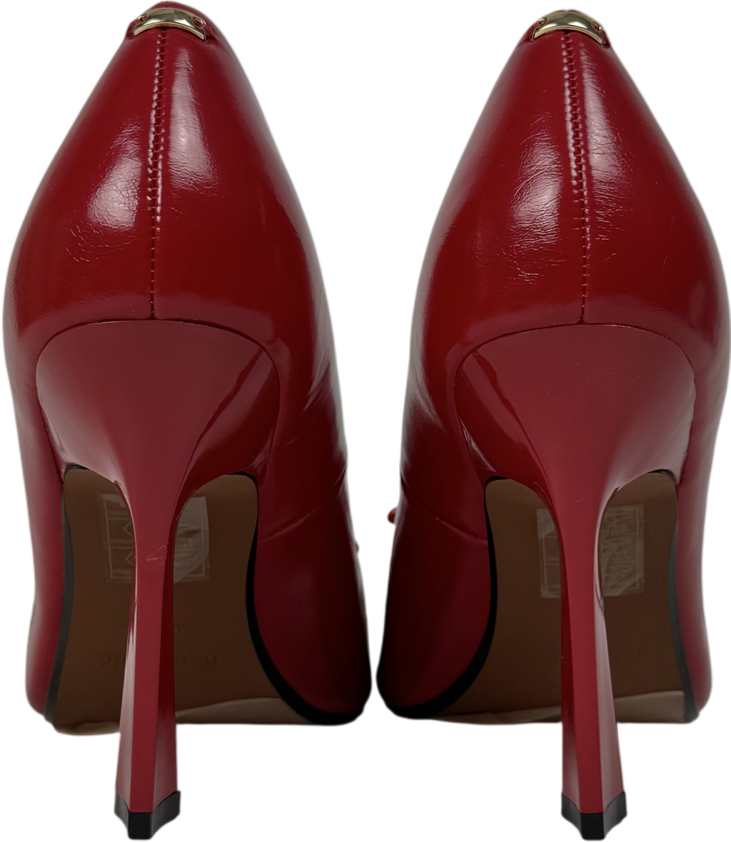 River Island Red Bow Court Heels UK 6 EU 39 👠
