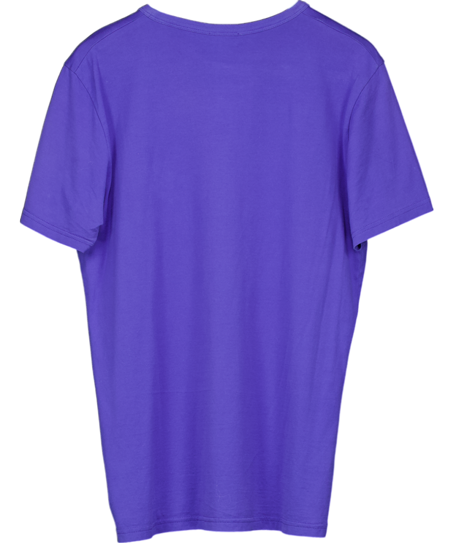 Christian Dior Blue Cotton CD Embroidered Logo T-shirt UK M