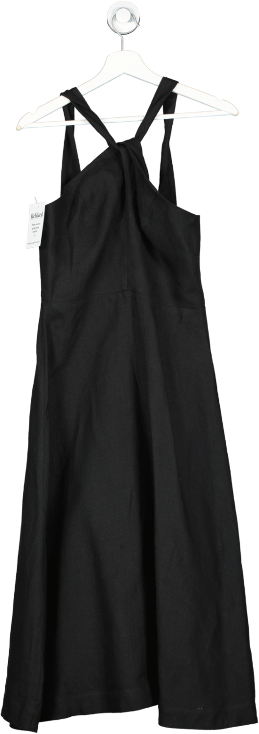 Casa Raki Black Rebecca Midi Dress UK S