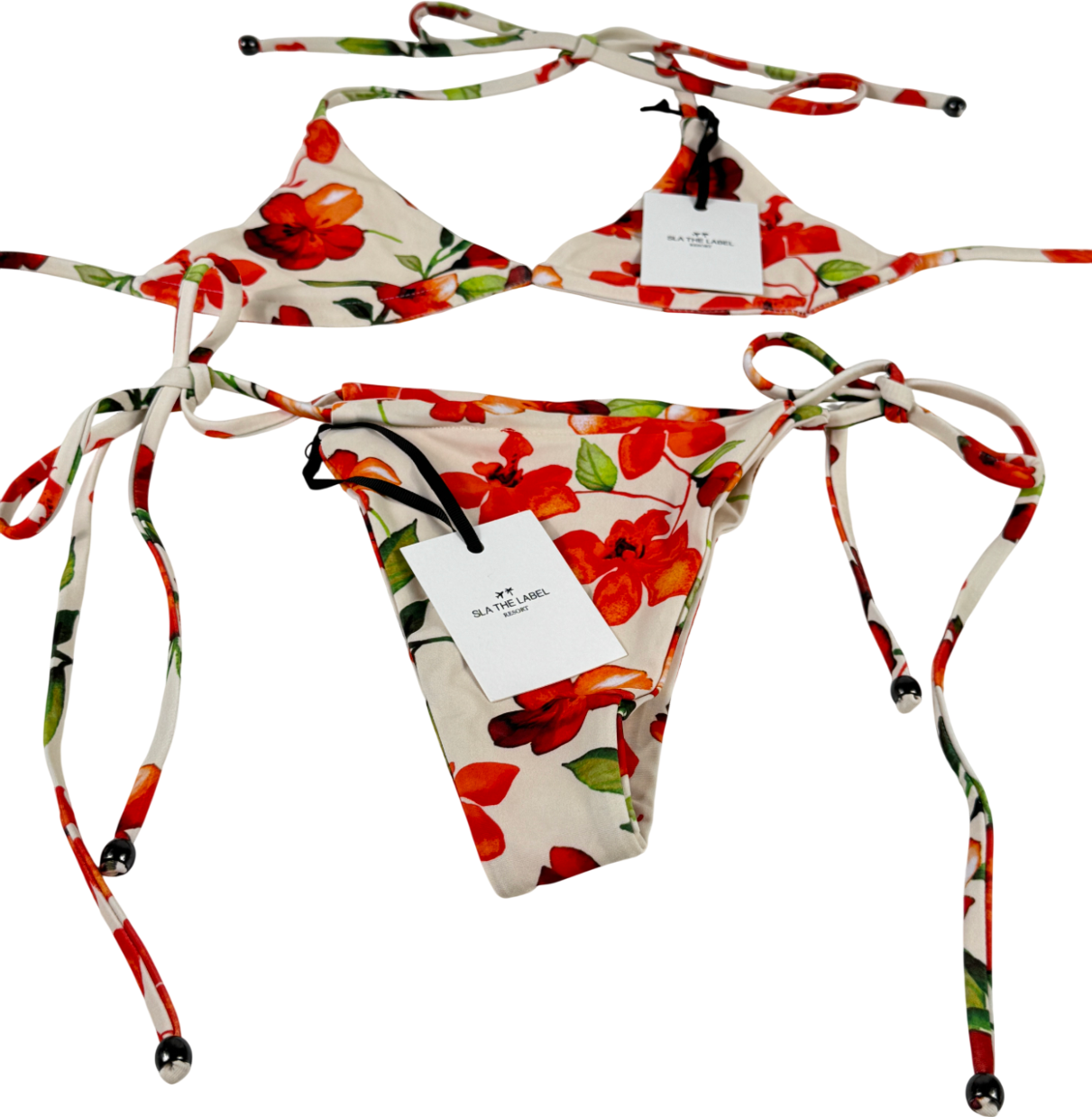 SLA the label Multicoloured 2-piece Capri Bikini Set UK S/M