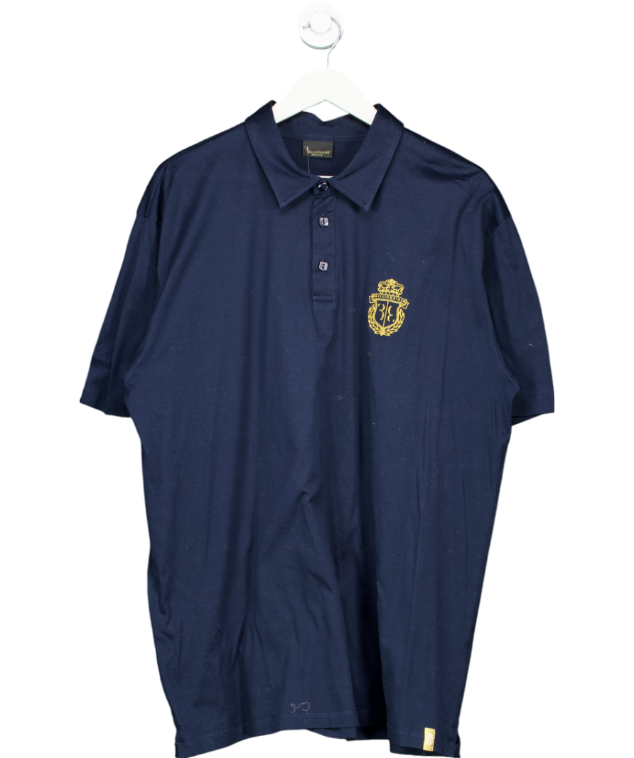 Billionaire Blue Crest Logo Cotton Polo UK XXXL