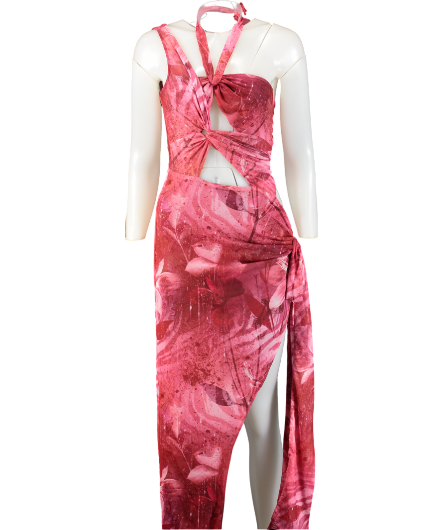 outcast Pink Meli Maxi Dress Haylah UK S