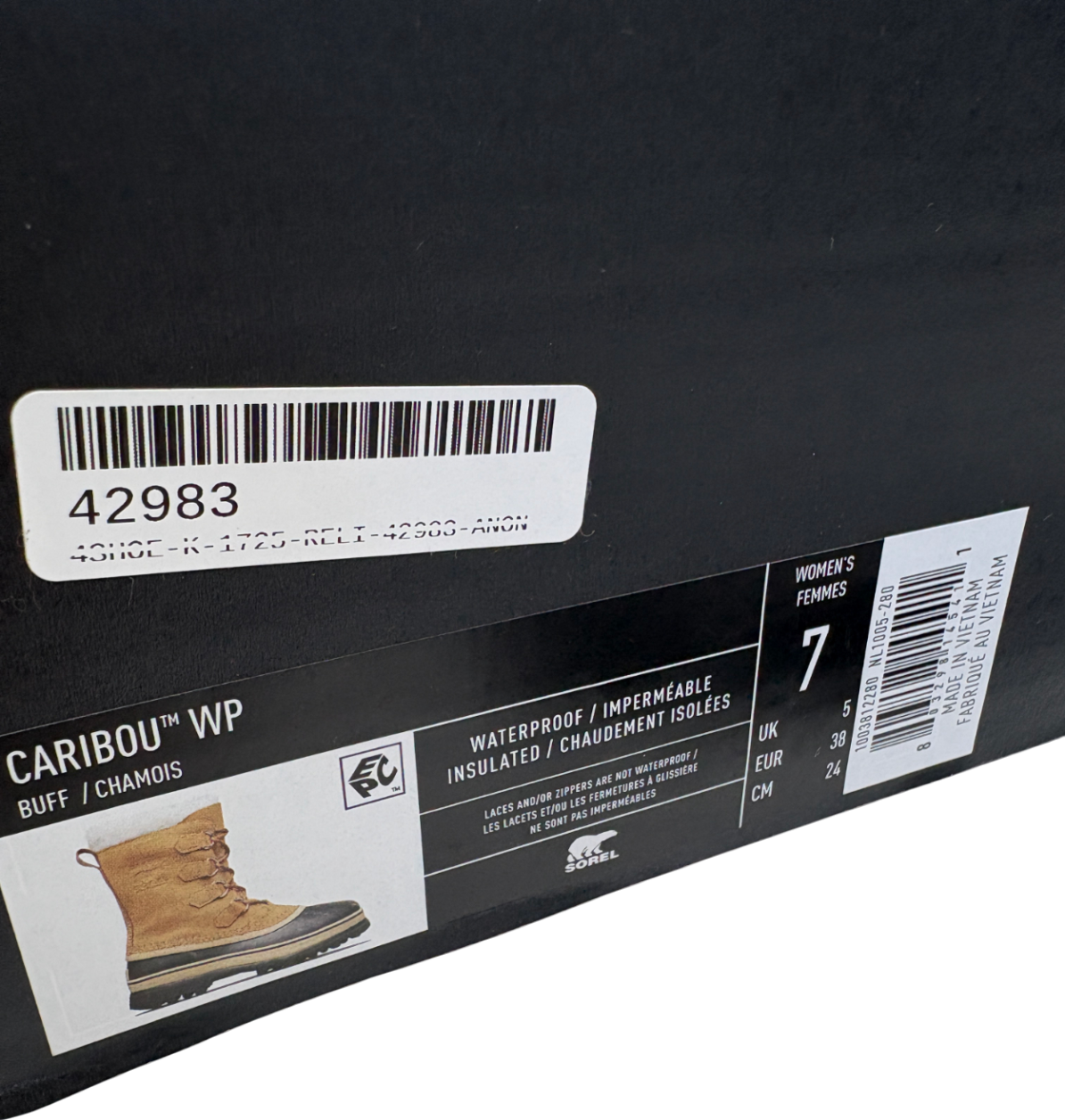 SOREL Beige Caribou Boots UK 5 EU 38 👠