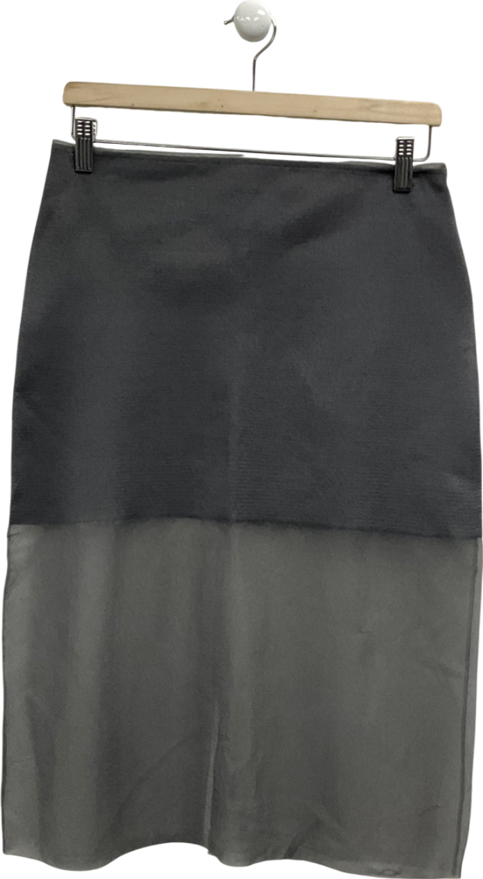 ZARA Grey Organza Skirt UK M