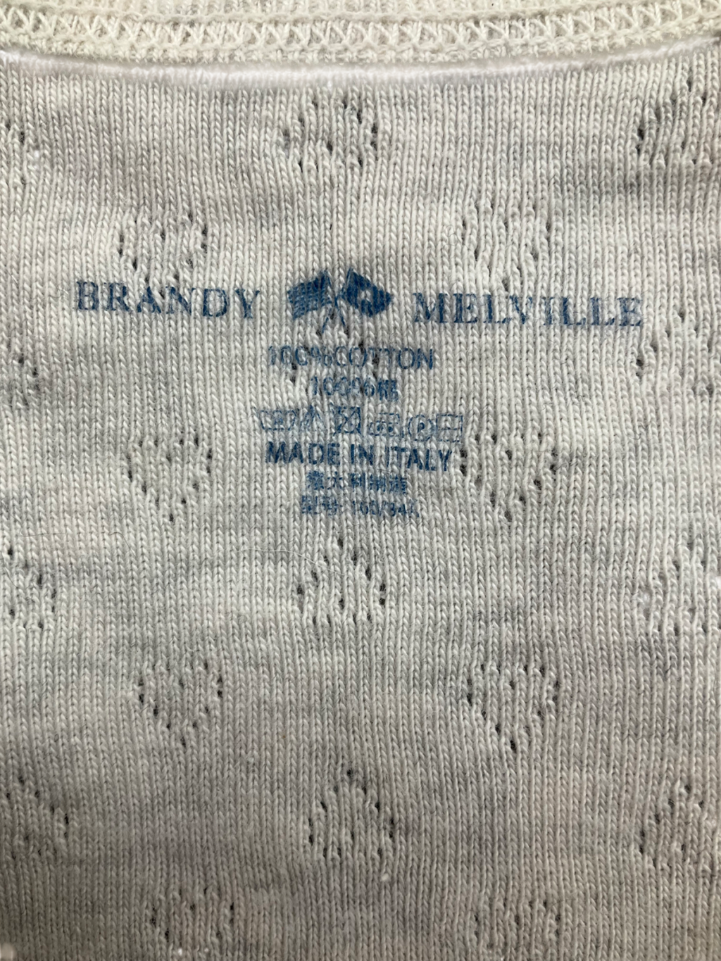 Brandy Melville Beige Skylar Tank Top UK S