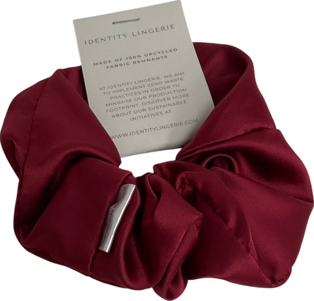 identity lingerie Red Upcycled Giant Scrunchie In Burgundy One Size