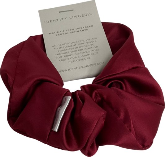 identity lingerie Red Upcycled Giant Scrunchie In Burgundy One Size