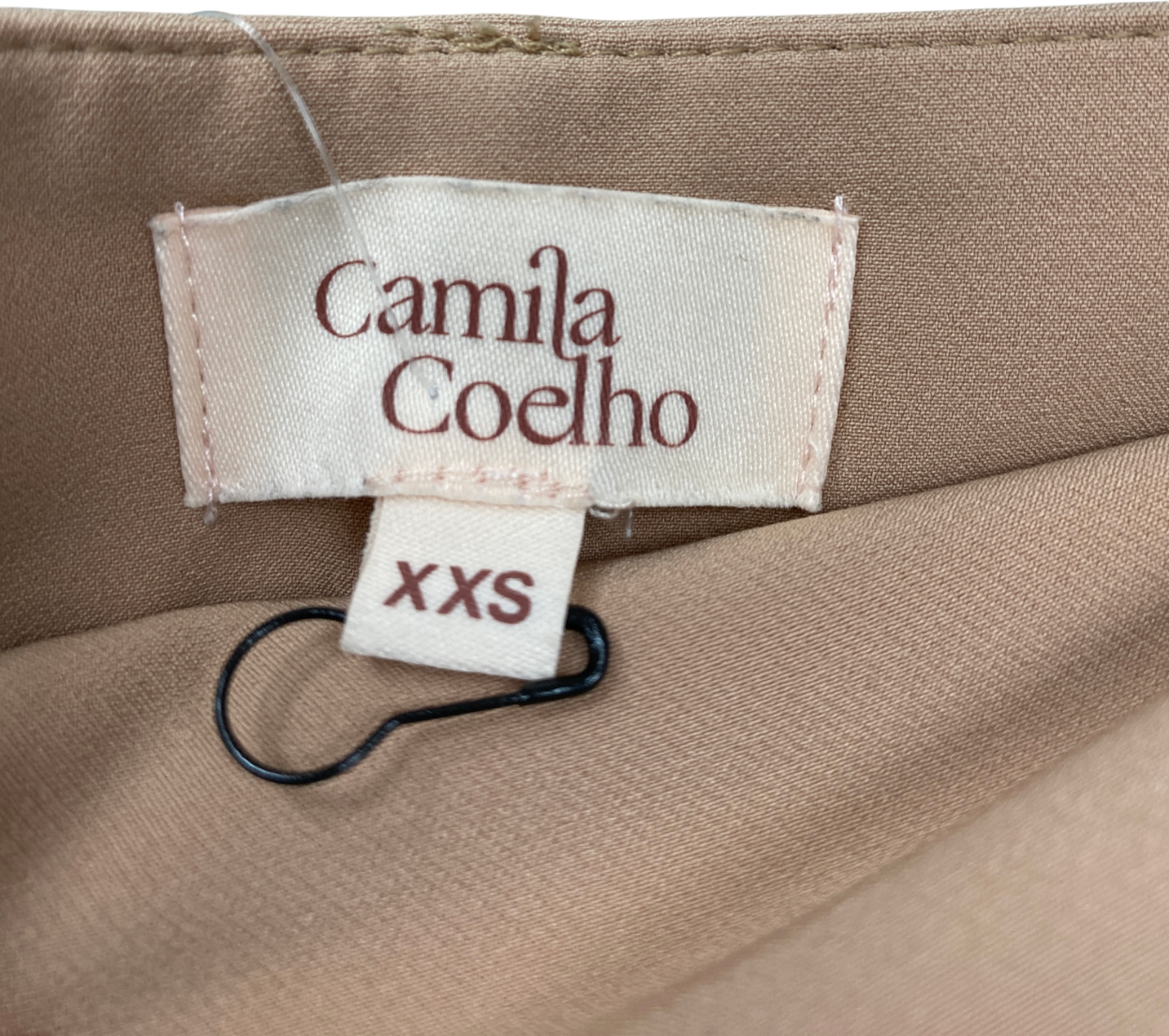 Camila Coelho Beige High Waist Shorts UK XXS