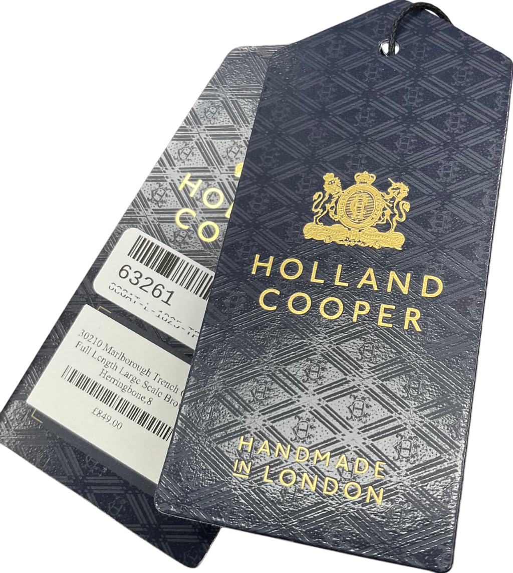 Holland Cooper Brown Malborough Full Length Trench Coat UK 8