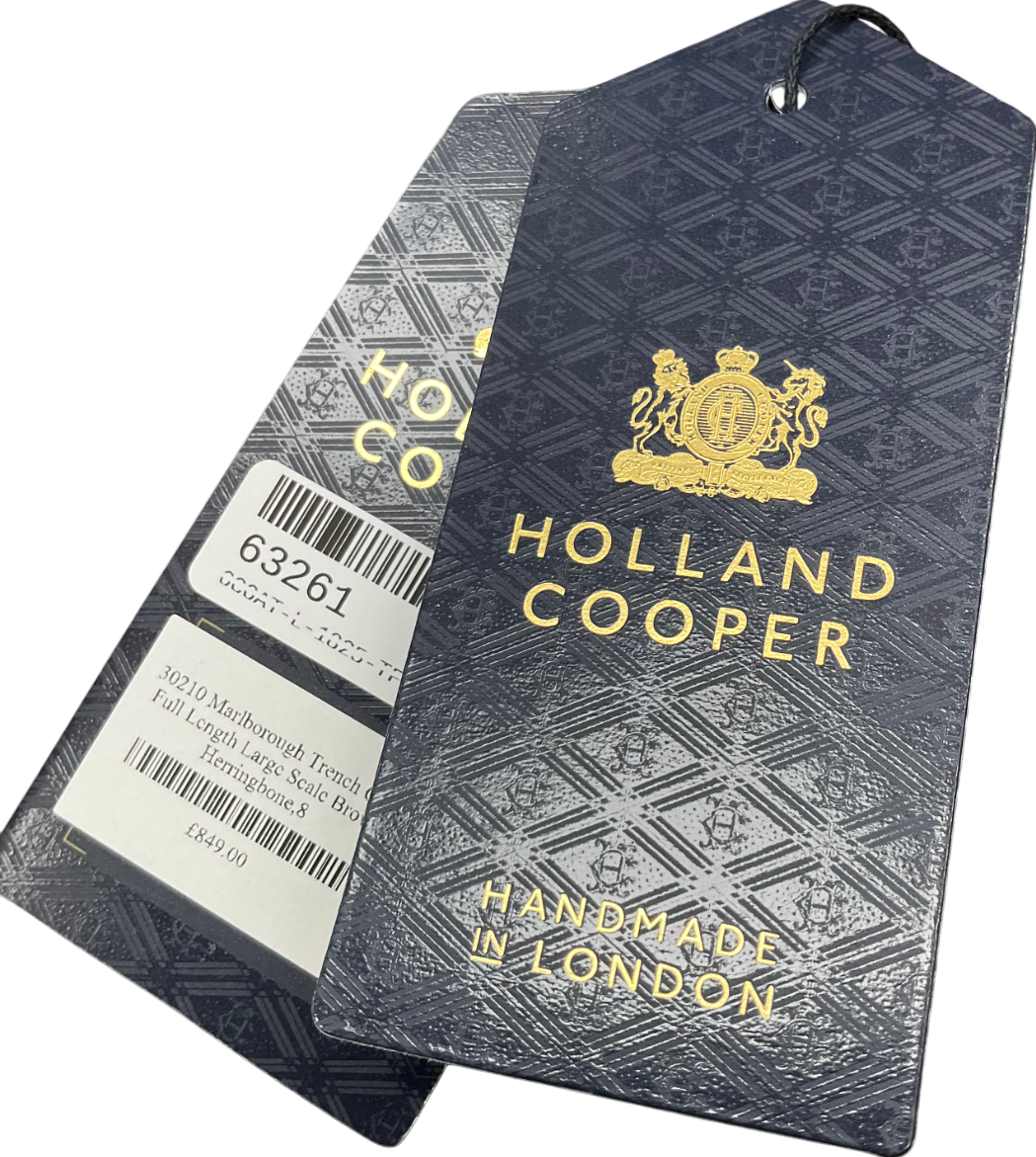 Holland Cooper Brown Malborough Full Length Trench Coat UK 8