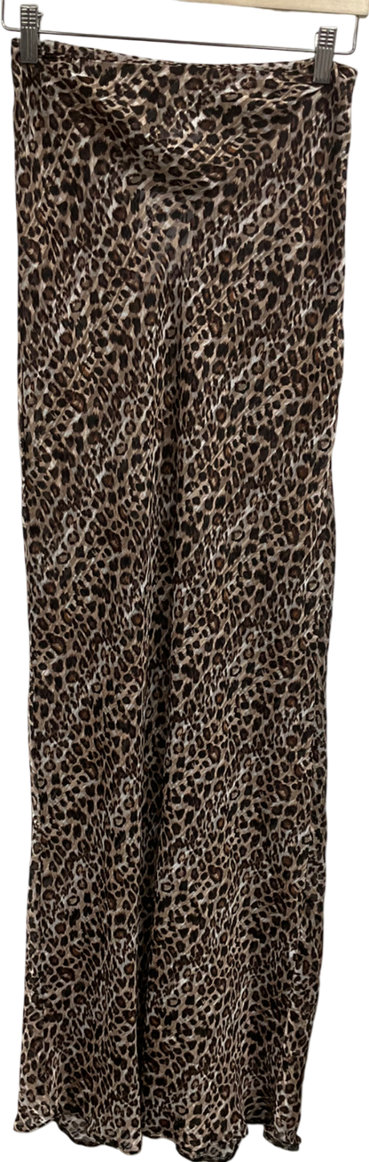 Lola Rae Brown Leopard Print Skirt UK S/M