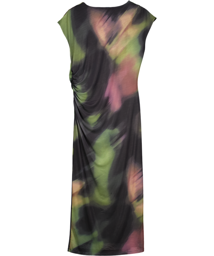 French Connection Black Lara Terissa Mesh Bodycon Maxi Dress, Multi UK XL