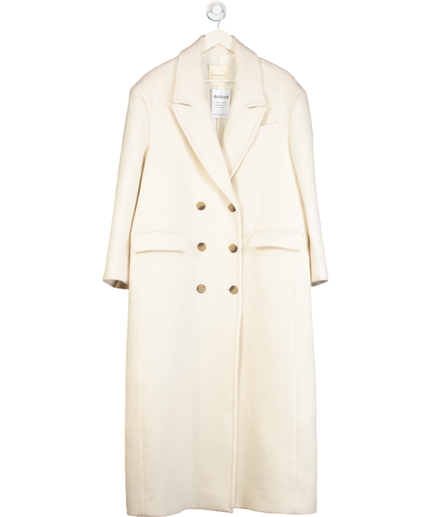 Bouguessa Cream Ross Long Coat UK S/M