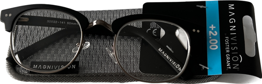 magnivision Colin Lenses Reading Glasses +2 Black