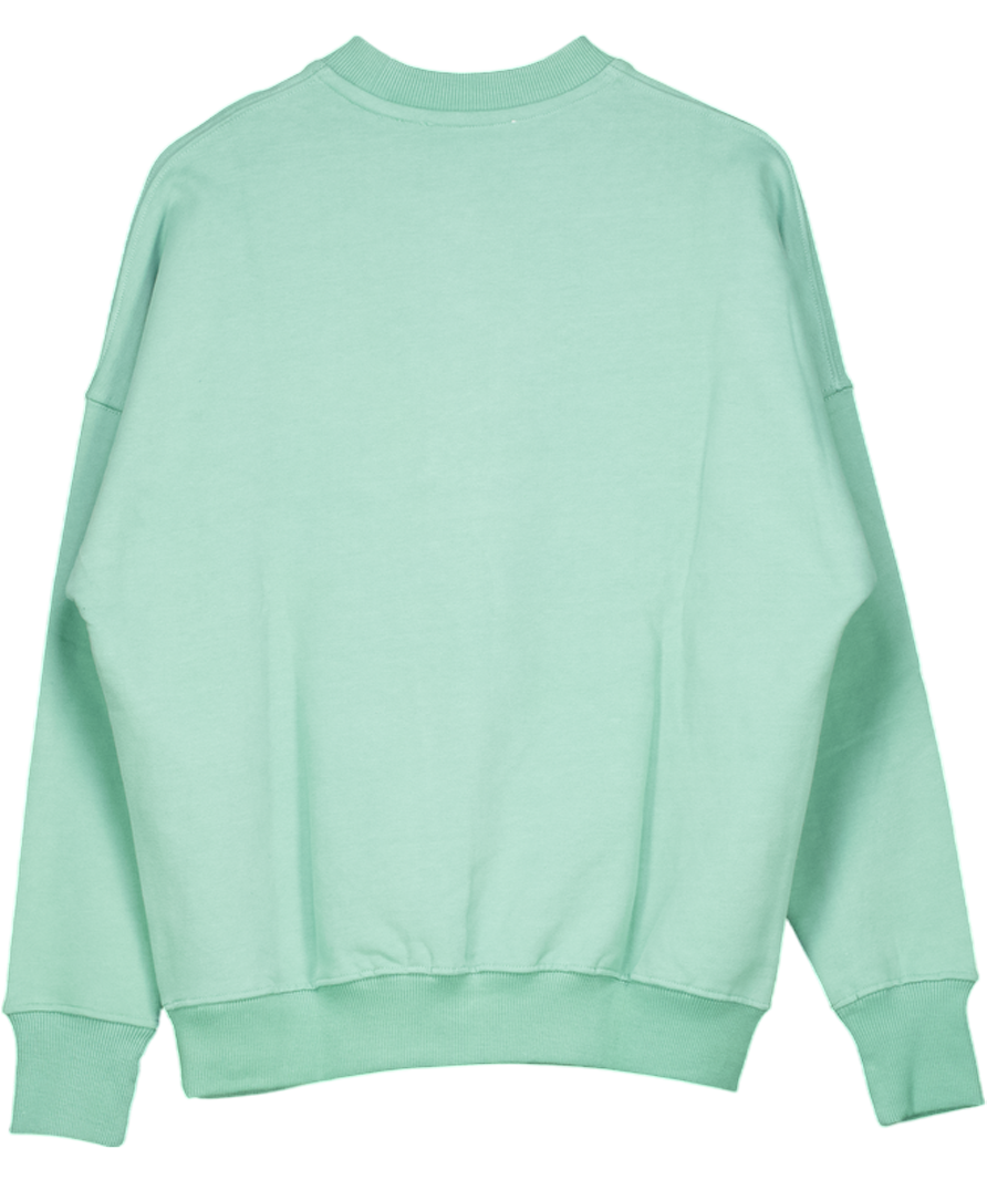 Nicki studios Green Conceptual Logo Crewneck Sweater UK XS