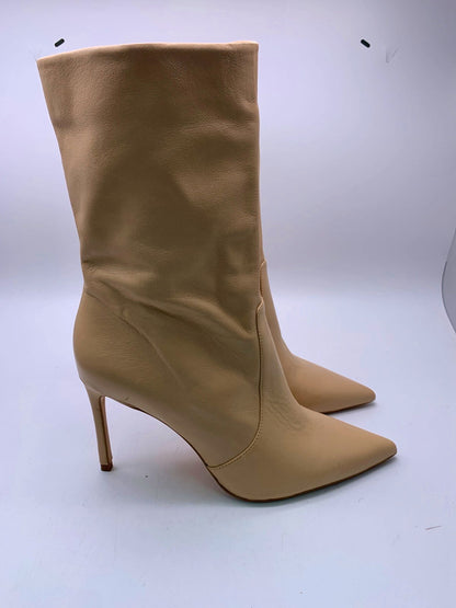 Zara Beige Pointed Toe Stiletto Boots EU 41 UK 8