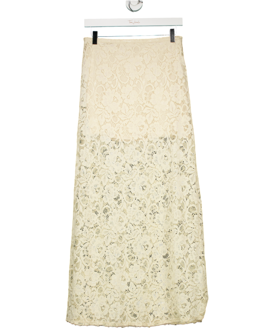 Charli Cream Alba Lace Maxi Skirt UK M/L