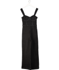 Reformation Black Denim Corset Jumpsuit UK 10