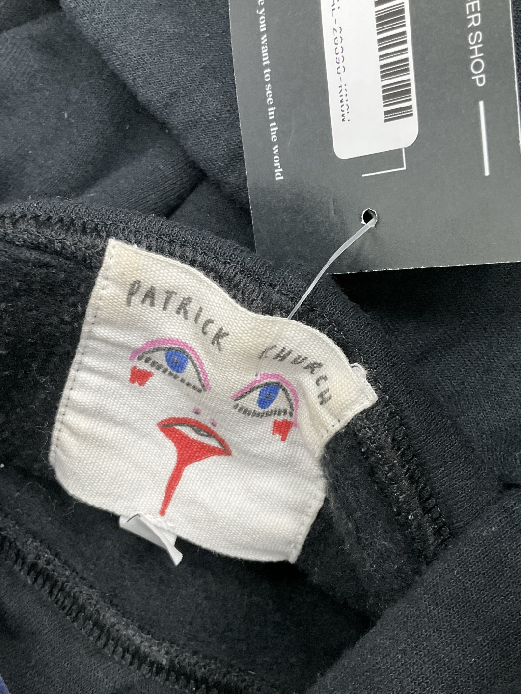 Patrick Church Black Embellished Hoodie UK M