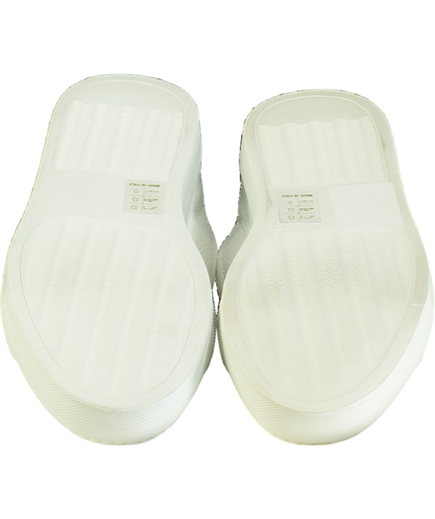 REISS White Leather Luca Low Top Trainers UK 9 EU 43 👞